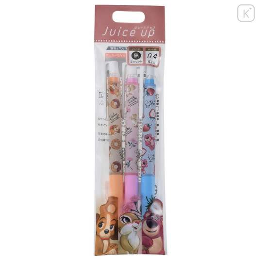 Japan Disney Store Juice Up Gel Pen Set - Lady & Miss Bunny & Lotso - 1