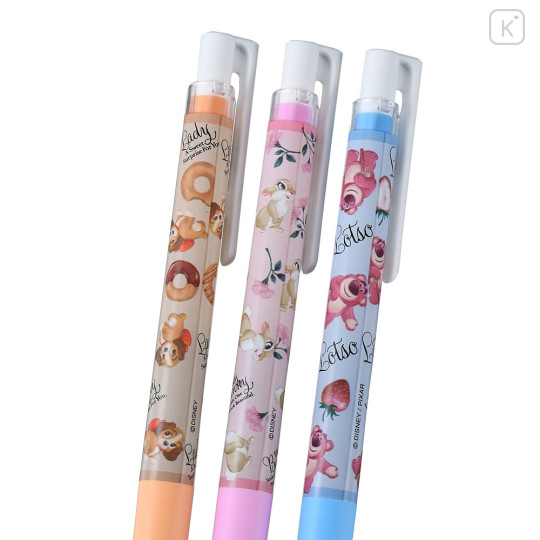 Japan Disney Store Juice Up Gel Pen Set - Lady & Miss Bunny & Lotso - 4