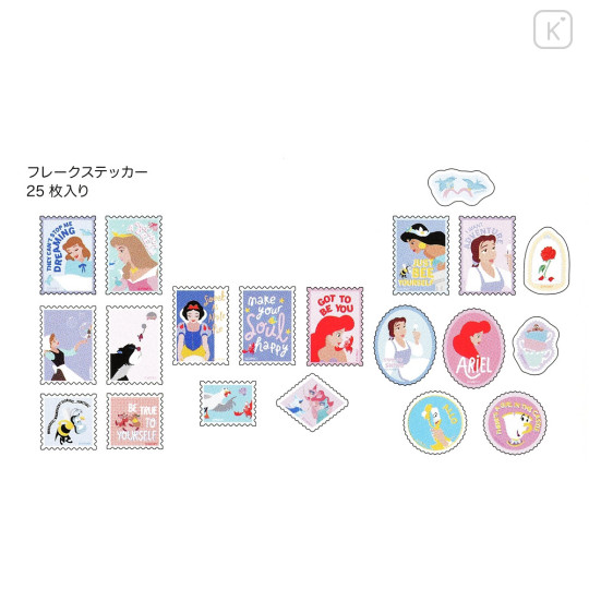 Japan Disney Store Clear Sticker Set - Disney Princess - 6