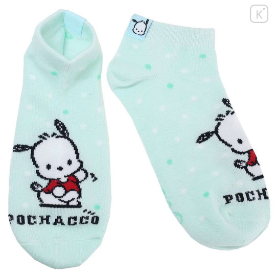 Japan Sanrio Rib Socks - Pochacco / Hello - 1