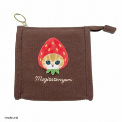 Japan Mofusand Mini Pouch - Fruit Cat / Strawberry