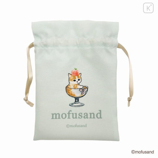 Japan Mofusand Drawstring Bag - Cat / Parfait - 4