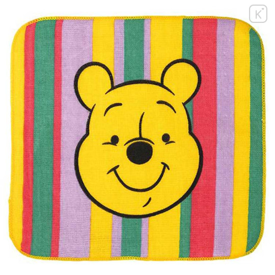 Japan Disney Mini Towel Handkerchief - Pooh / Retro - 1