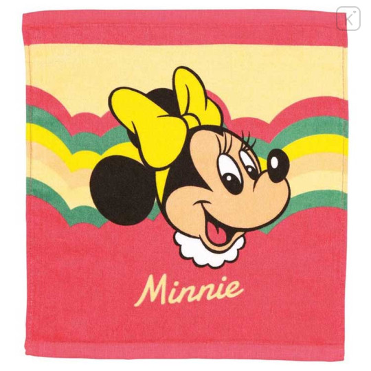 Japan Disney Wash Towel Handkerchief - Minnie Mouse / Retro - 1