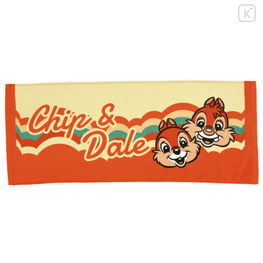 Japan Disney Face Towel - Chip & Dale / Retro - 1