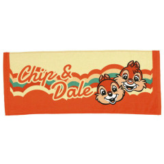 Japan Disney Face Towel - Chip & Dale / Retro