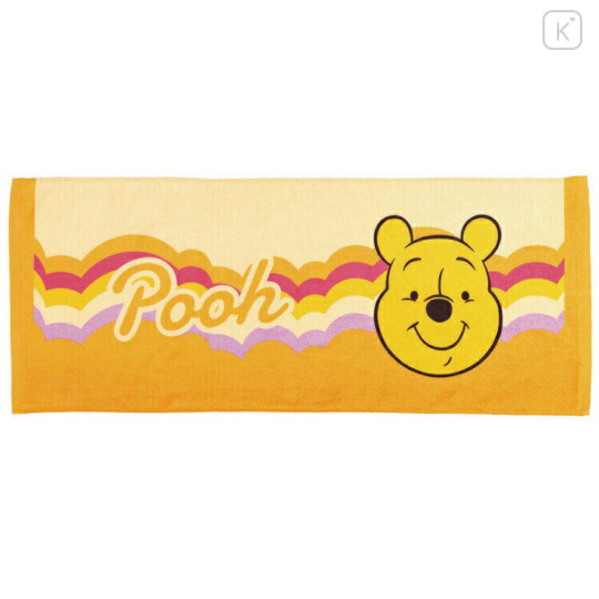 Japan Disney Face Towel - Pooh / Retro - 1