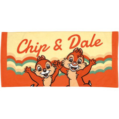 Japan Disney Bath Towel - Chip & Dale / Retro