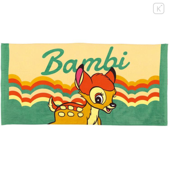 Japan Disney Bath Towel - Bambi / Retro - 1