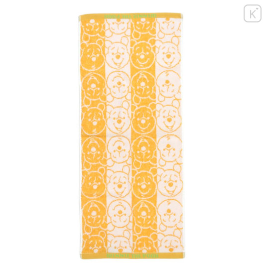 Japan Disney Jacquard Face Towel - Pooh / Silhouette - 1