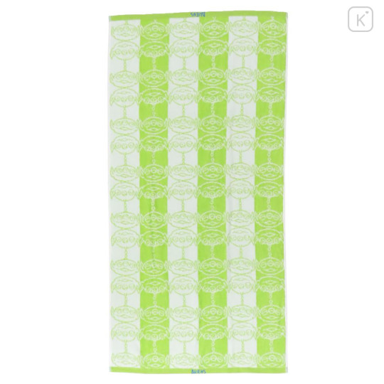 Japan Disney Jacquard Bath Towel - Little Green Men / Silhouette - 1