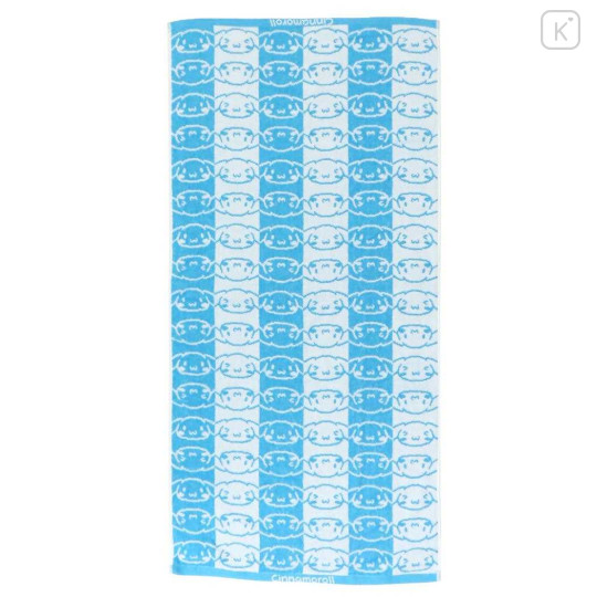 Japan Sanrio Jacquard Bath Towel - Cinnamoroll / Silhouette - 1