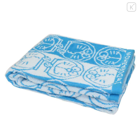 Japan Doraemon Jacquard Bath Towel - Silhouette - 3