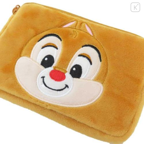 Japan Disney Fluffy Flat Pouch & Tissue Case - Dale - 4