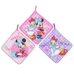 Japan Disney Hand Towel with Loop Set - Daisy Duck & Minnie Mouse