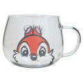 Japan Disney Glass Mug - Chip / Retro - 1