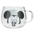 Japan Disney Glass Mug - Mickey Mouse / Retro - 1