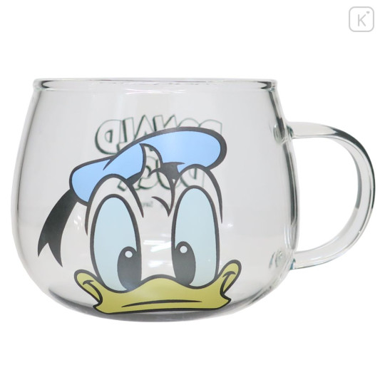 Japan Disney Glass Mug - Donald Duck / Retro - 1