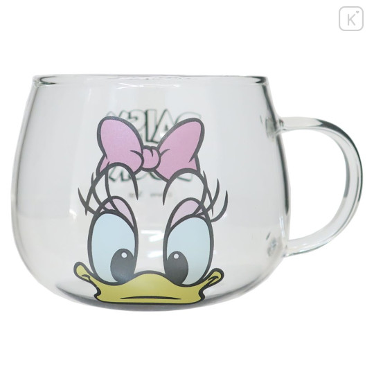 Japan Disney Glass Mug - Daisy Duck / Retro - 1