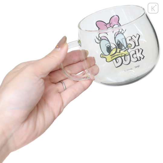 Japan Disney Glass Mug - Daisy Duck / Retro - 2