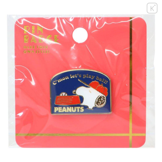 Japan Peanuts Pin Badge - Let's Play Ball - 1