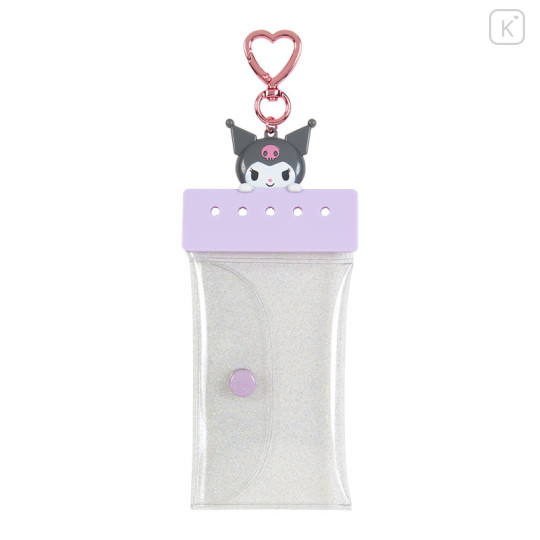 Japan Sanrio Original Custom Clear Pouch - Kuromi / Maipachirun - 1