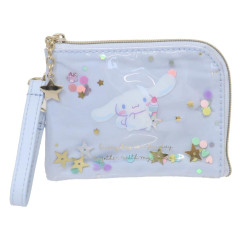 Japan Sanrio Pass Case Card Holder & Coin Case - Cinnamoroll / Everyday Is A Fun Day Togther With Friends