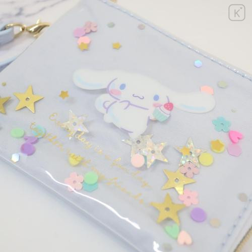 Japan Sanrio Pass Case Card Holder & Coin Case & Reel - Cinnamoroll : Everyday Is A Fun Day Togther With Friends - 5