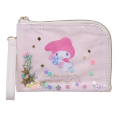 Japan Sanrio Pass Case Card Holder & Coin Case - My Melody / Everyday Is A Fun Day Togther With Friends