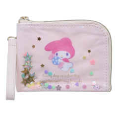 Japan Sanrio Pass Case Card Holder & Coin Case & Reel - My Melody : Everyday Is A Fun Day Togther With Friends