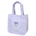 Japan Sanrio Mini Tote Bag - Kuromi / Everyday Is A Fun Day Togther With Friends - 1