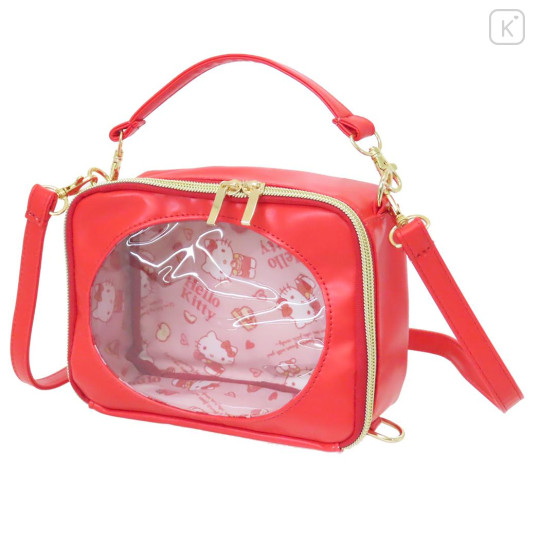 Japan Sanrio Clear Vanity Pouch with Removable Shoulder Strap - Hello Kitty - 1