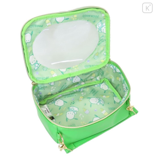 Japan Sanrio Clear Vanity Pouch with Removable Shoulder Strap - Pochacco - 3