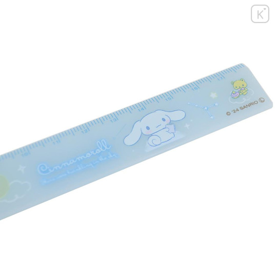 Japan Sanrio 18cm Ruler - Cinnamoroll / Sky - 2