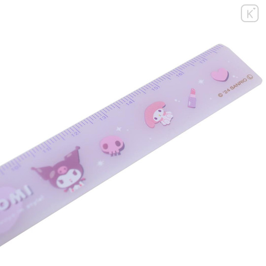 Japan Sanrio 18cm Ruler - Kuromi & Melody - 2