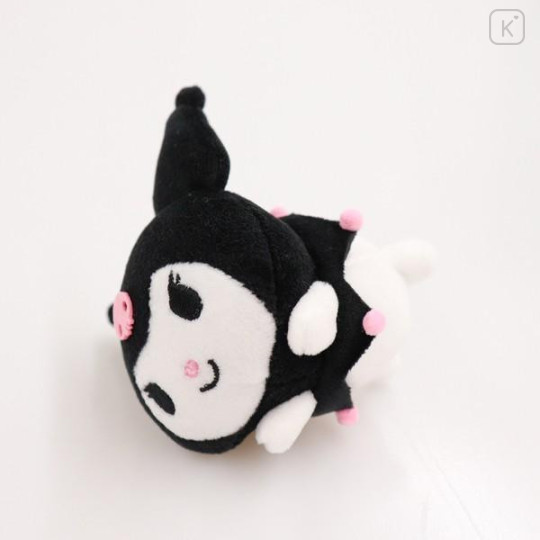 Japan Sanrio Mascot Holder Mini Plush (S) - Kuromi / Lying Down - 5