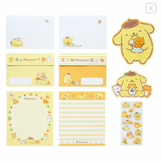 Japan Sanrio Original Character Shaped Letter Set - Pompompurin - 2