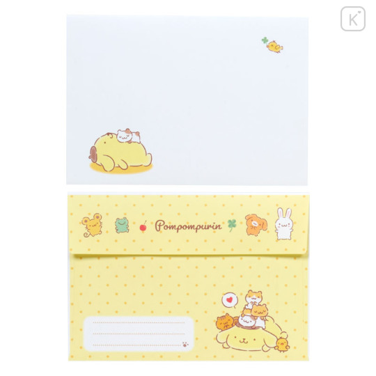 Japan Sanrio Original Character Shaped Letter Set - Pompompurin - 3