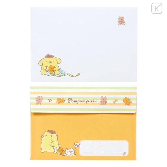 Japan Sanrio Original Character Shaped Letter Set - Pompompurin - 4