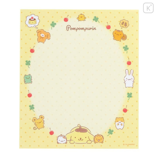 Japan Sanrio Original Character Shaped Letter Set - Pompompurin - 5