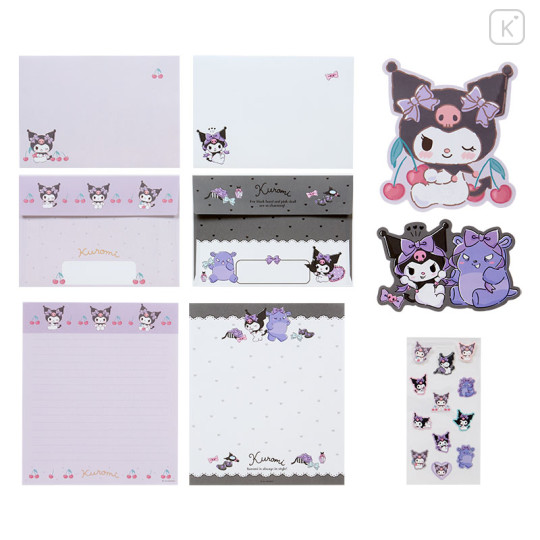 Japan Sanrio Original Character Shaped Letter Set - Kuromi - 2