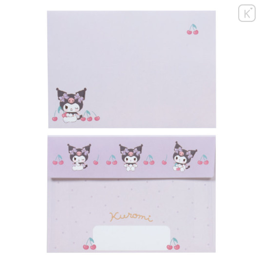 Japan Sanrio Original Character Shaped Letter Set - Kuromi - 3