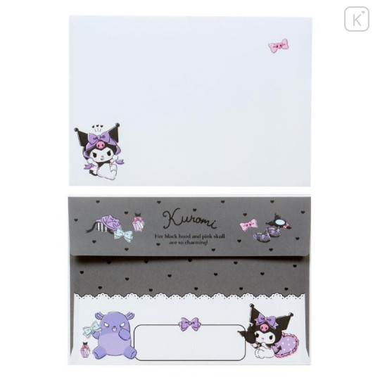 Japan Sanrio Original Character Shaped Letter Set - Kuromi - 4