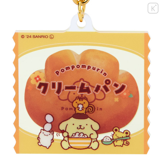 Japan Sanrio Acrylic Keychain - Pompompurin / Retro Bread - 3