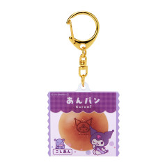 Japan Sanrio Acrylic Keychain - Kuromi / Retro Bread