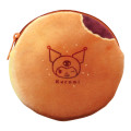 Japan Sanrio Pouch - Kuromi / Retro Bread - 2