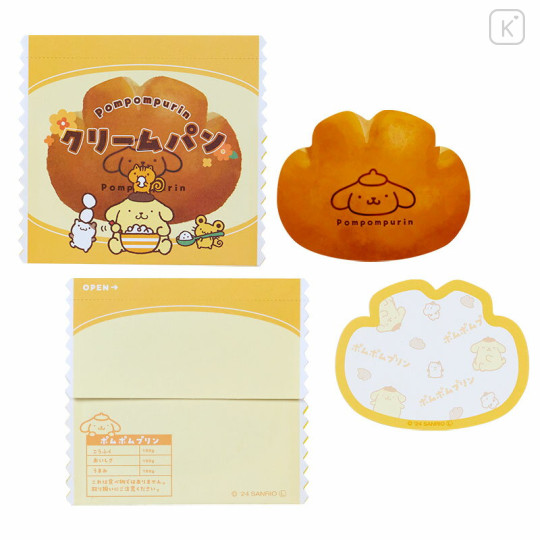 Japan Sanrio Mini Letter - Pompompurin / Bread - 2