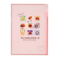 Japan Sanrio 3 Pockets A4 Index File - Retro Bread / Pink - 1