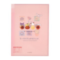 Japan Sanrio 3 Pockets A4 Index File - Retro Bread / Pink - 2