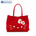 Japan Sanrio Rootote Deli Tote Bag - Hello Kitty : Red - 1